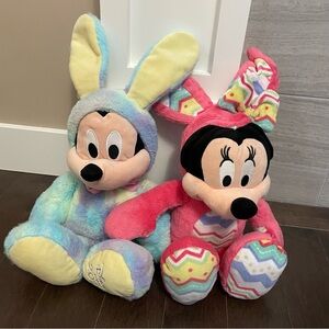 Disney Mickey & Minnie Mouse Easter Bunny Plush Stuffed Animal